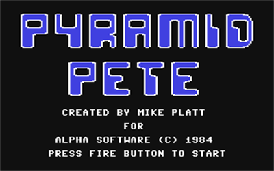 Pyramid Pete - Screenshot - Game Title Image