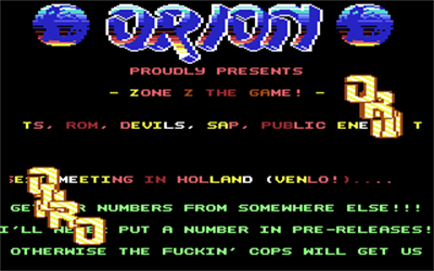 Zone Z - Screenshot - Game Title Image