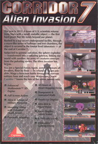 Corridor 7: Alien Invasion - Box - Back Image