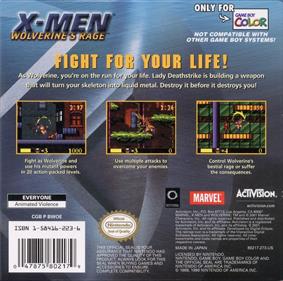 X-Men: Wolverine's Rage - Box - Back Image