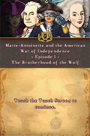 Marie-Antoinette and the American War of Independence: Episode 1: The Brotherhood of the Wolf - Screenshot - Game Title Image