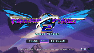 Freedom Planet 2 - Screenshot - Game Title Image