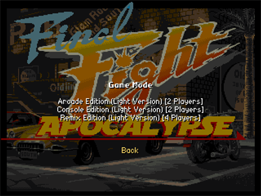 Final Fight Apocalypse: 1st Edition (Remix Edition) - Screenshot - Game Select Image