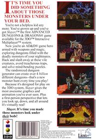 Advanced Dungeons & Dragons: Slayer - Fanart - Box - Back