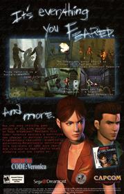 Resident Evil: Code: Veronica - Advertisement Flyer - Front Image