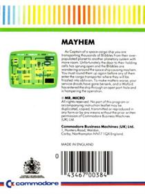 Mayhem - Box - Back Image
