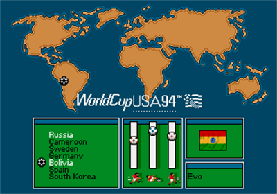 World Cup USA 94 - Screenshot - Game Select Image