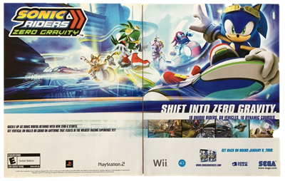 Sonic Riders: Zero Gravity - Advertisement Flyer - Front Image