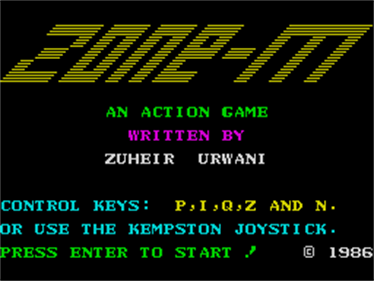 Zone-M - Screenshot - Game Title Image