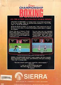Sierra Championship Boxing - Box - Back Image