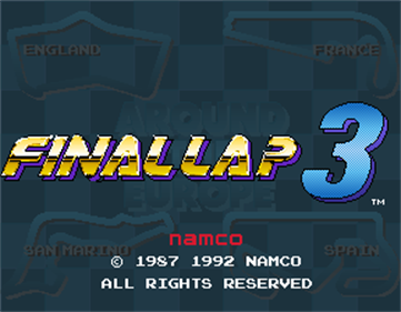 Final Lap 3 - Screenshot - Game Title Image