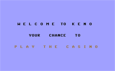 Keno Casino - Screenshot - Game Title Image