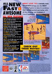 NBA Live 95 - Box - Back Image