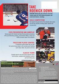 ESPN NHL Hockey - Box - Back Image