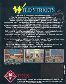 Wild Streets - Box - Back Image