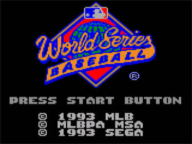 World Series Baseball - Screenshot - Game Title Image