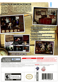Mortimer Beckett and the Secrets of Spooky Manor - Box - Back Image