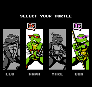 Teenage Mutant Ninja Turtles III: The Manhattan Project - Screenshot - Game Select Image