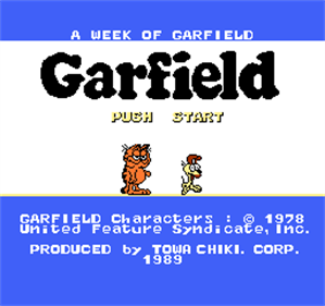 A Week of Garfield - Screenshot - Game Title Image
