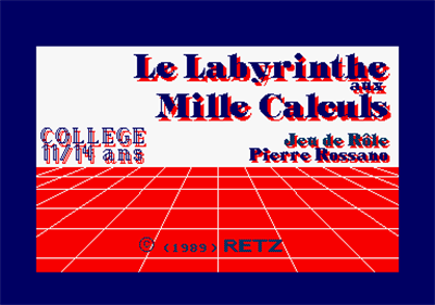 Le Labyrinthe aux Mille calculs - Screenshot - Game Title Image