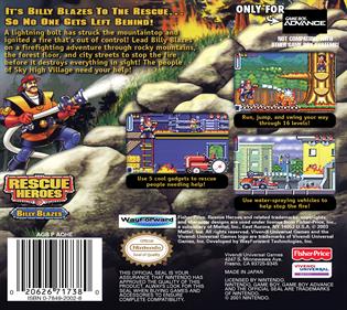 Rescue Heroes: Billy Blazes - Box - Back Image