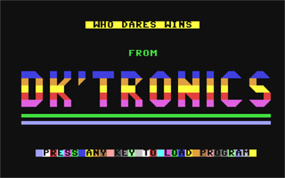 Who Dares Wins (dk'tronics) - Screenshot - Game Title Image