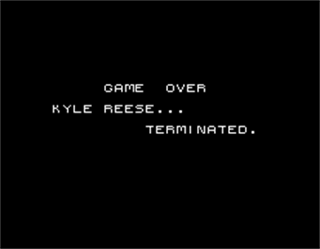 The Terminator - Screenshot - Game Over Image