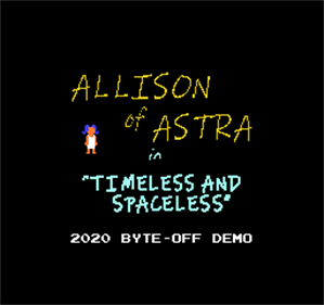 Allison Of Astra In: "Timeless And Spaceless" - Screenshot - Game Title Image