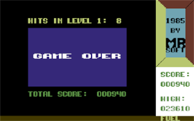 Alien-Destroyer - Screenshot - Game Over Image