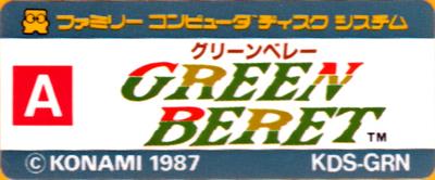 Green Beret - Cart - Front Image