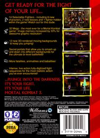 Mortal Kombat 3 - Box - Back - Reconstructed Image