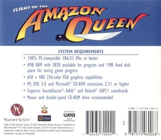 Flight of the Amazon Queen - Box - Back Image