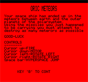 Asteroids (Arctic Computing) - Screenshot - Game Title Image
