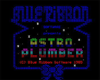 Astro Plumber - Screenshot - Game Title Image