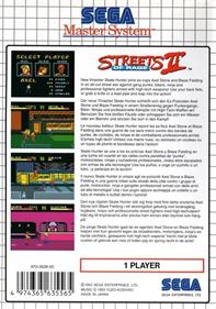 Streets of Rage II - Box - Back Image