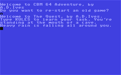 The Quest (Commodore Business Machines) - Screenshot - Gameplay Image
