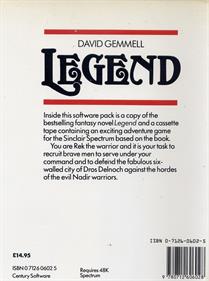 Legend - Box - Back Image