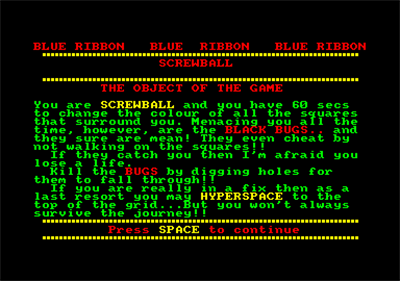 Screwball - Screenshot - Game Title Image