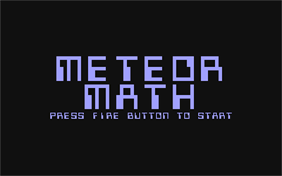 Meteor Math - Screenshot - Game Title Image