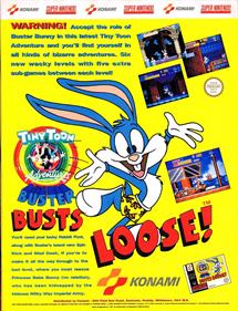 Tiny Toon Adventures: Buster Busts Loose! - Advertisement Flyer - Front Image