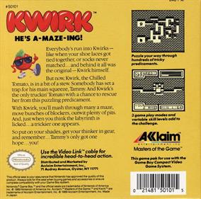 Kwirk - Box - Back Image