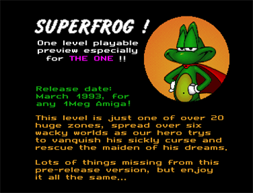 The One #54: Amiga - Screenshot - Game Title Image
