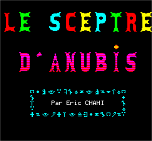 Le Sceptre d'Anubis - Screenshot - Game Title Image