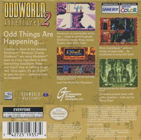 Oddworld Adventures 2 - Box - Back Image