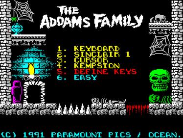 The Addams Family - Screenshot - Game Select Image
