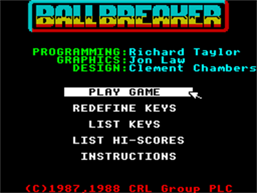 Ballbreaker 2 - Screenshot - Game Select Image