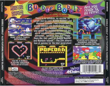Bubble Bobble also featuring Rainbow Islands - Box - Back Image