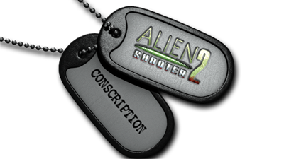 Alien Shooter 2 Conscription - Clear Logo Image