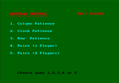 Amstrad Shuffle - Screenshot - Game Select Image