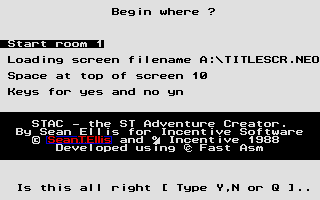 STAC: The Atari ST Adventure Creator